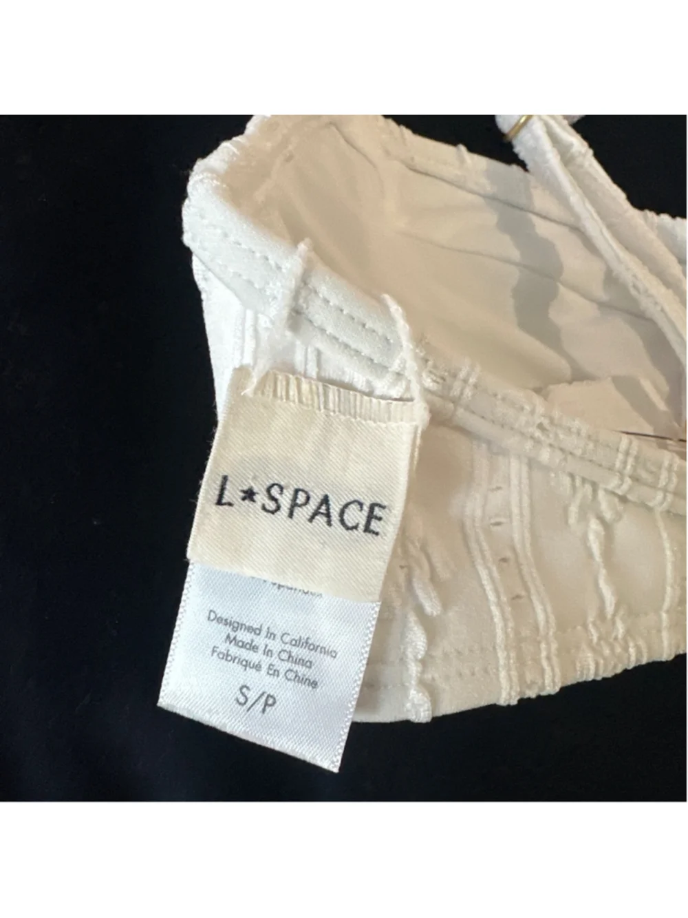 L Space| Eyelet White| Missy Underwire Bikini Top| NWOT| S| $119
